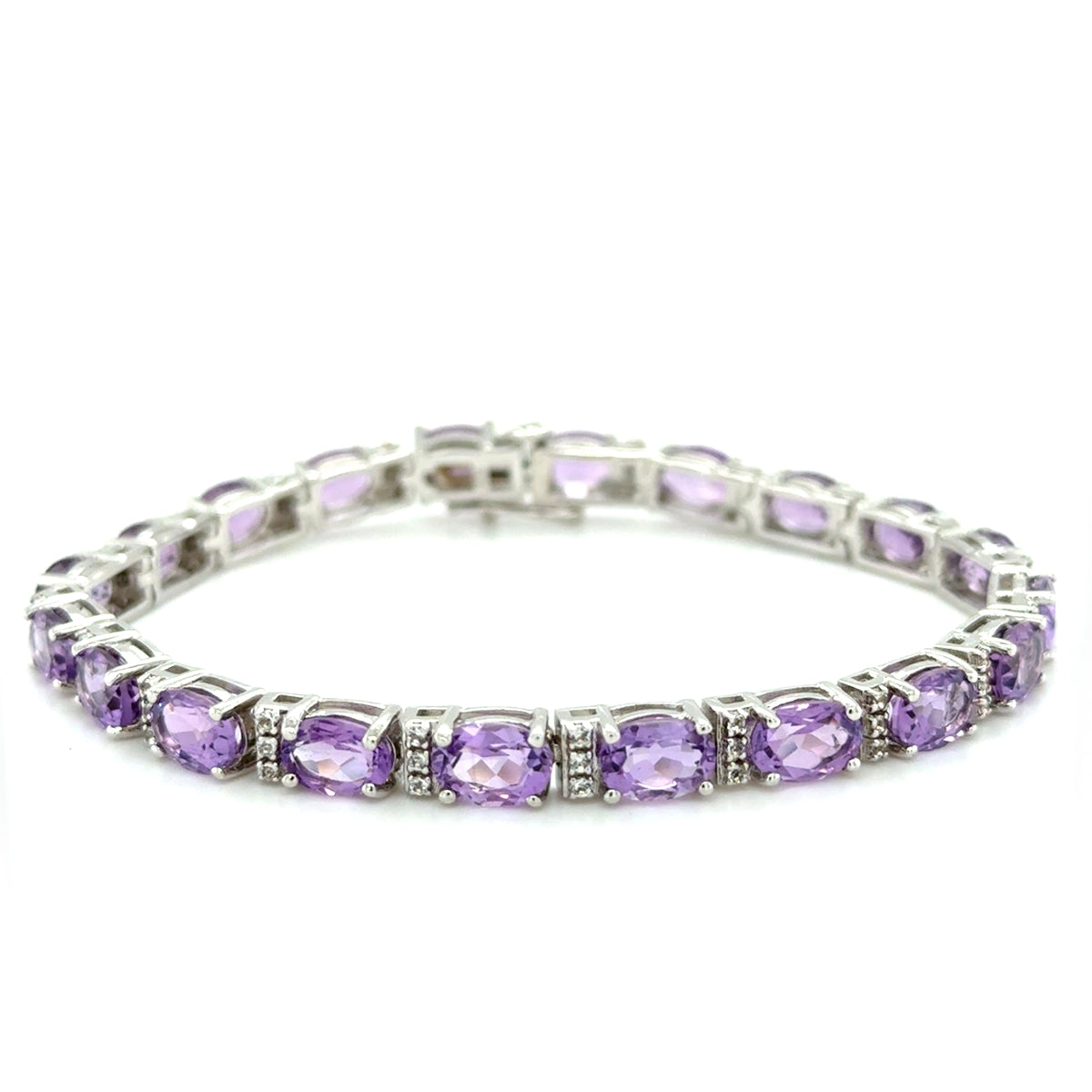 Sterling Silver Amethyst Bracelet