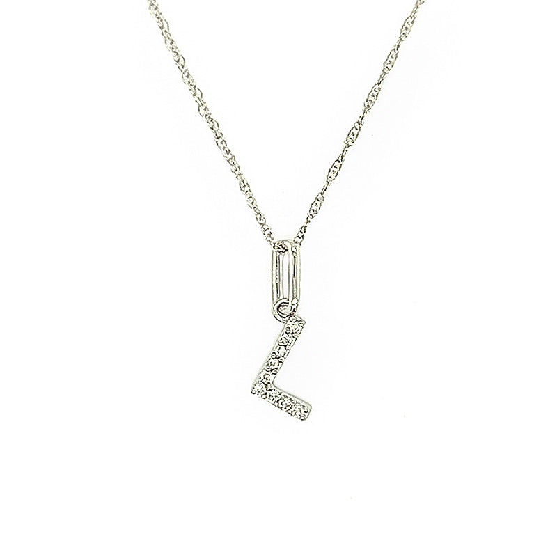 Diamond &quot;L&quot; Pendant Necklace