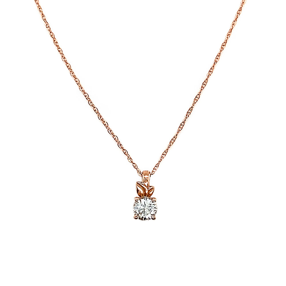 Pink 14 Karat Drop Pendant