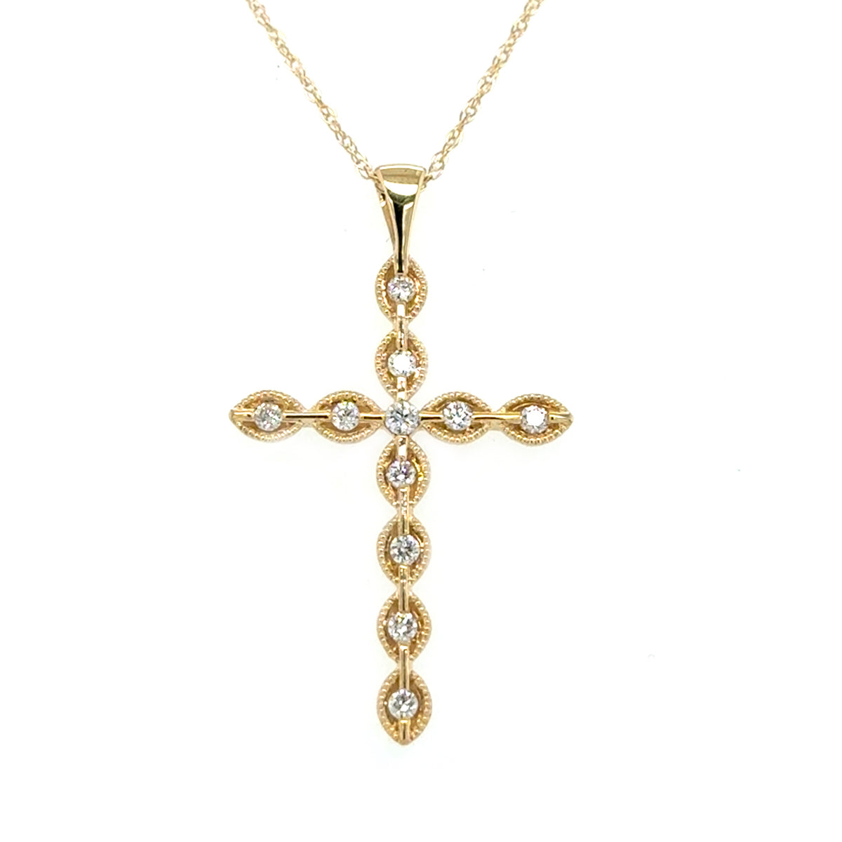 Diamond Cross Pendant Necklace