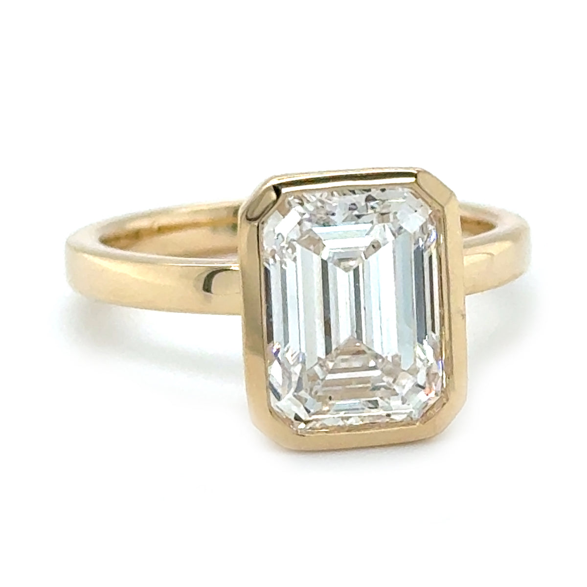 Bezel Set Lab Grown Diamond Ring