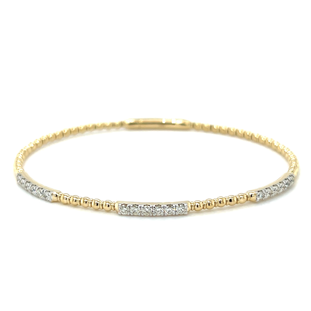 Yellow 14 Karat Flex Bangle Bracele