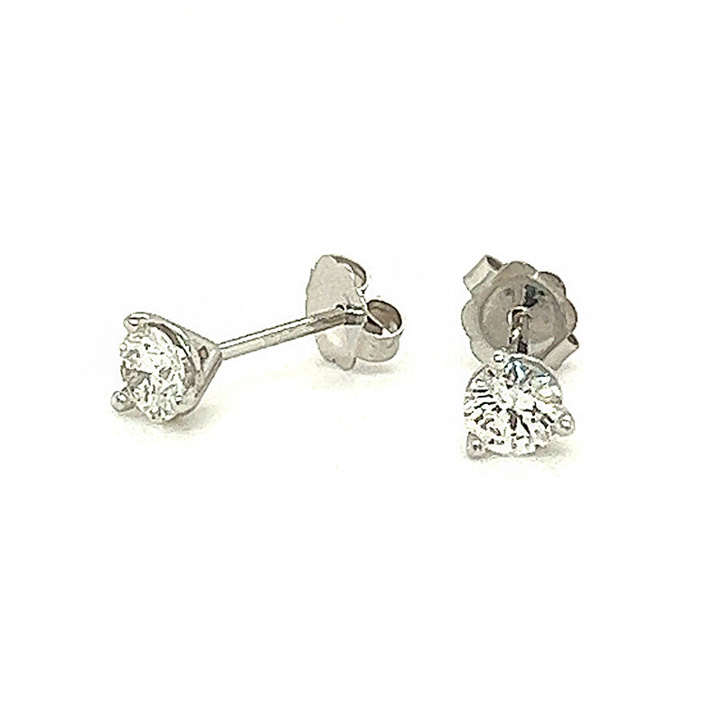 Diamond Stud Earrings, 0.50 Carats Total Weight