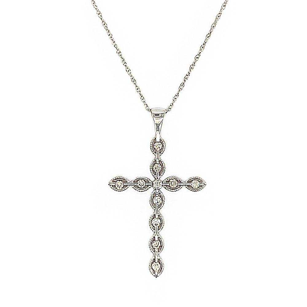 Diamond Cross Pendant Necklace