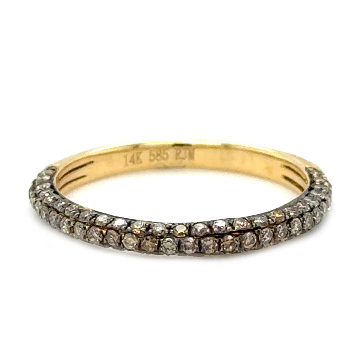 Yellow 14 Karat 0.60Cttw Mocha Diamonds Ring