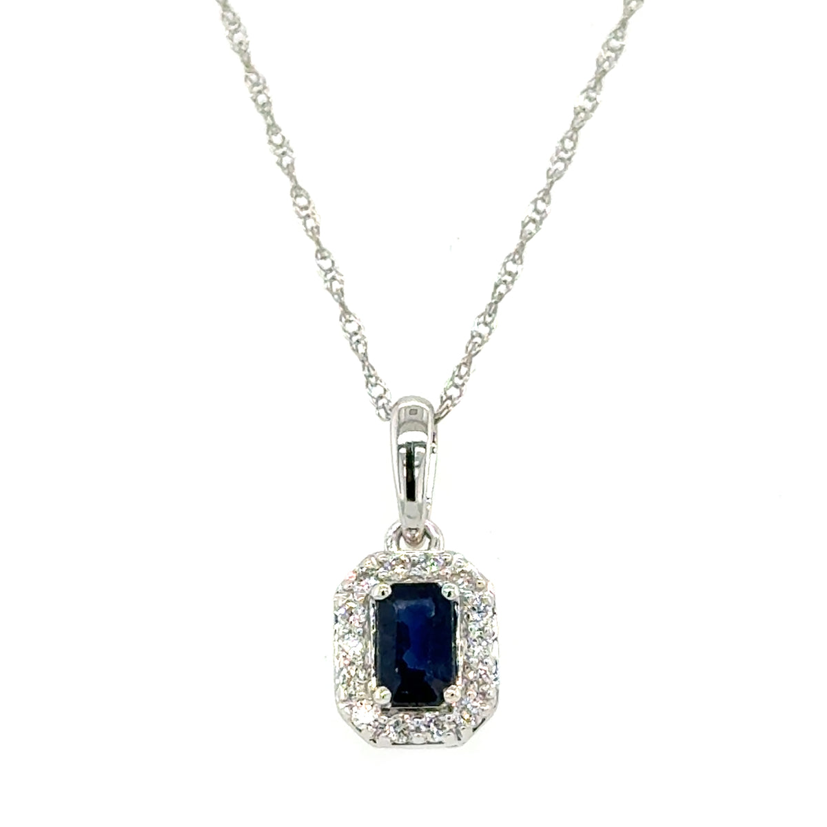 Sapphire And Diamond Pendant
