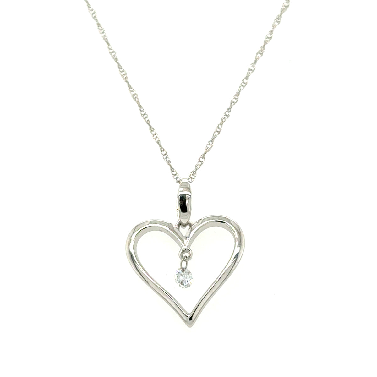 Shimmer Diamond Heart Pendant