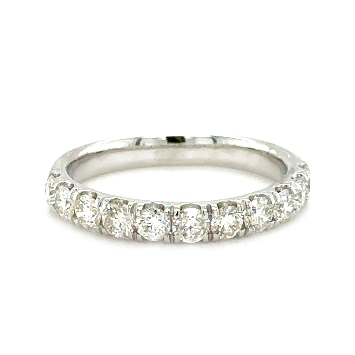 White 14 Karat Half Anniversary Wedding Band
