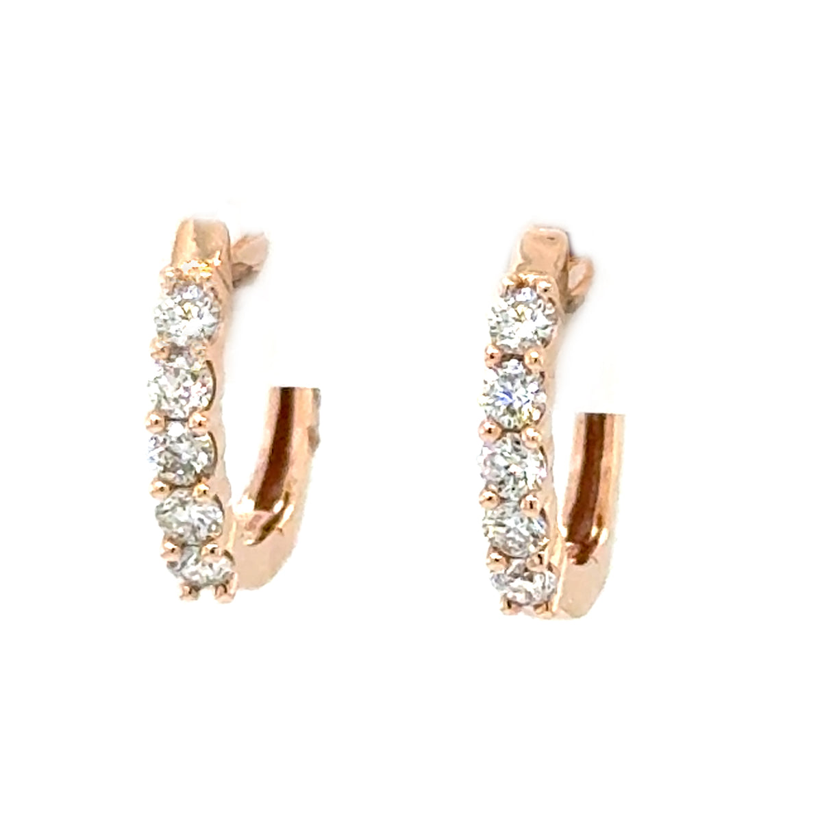 Pink 14 Karat Small Hoop Earrings