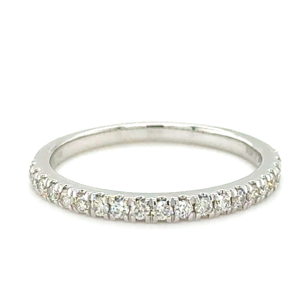 White 14 Karat Half Anniversary Wedding Band