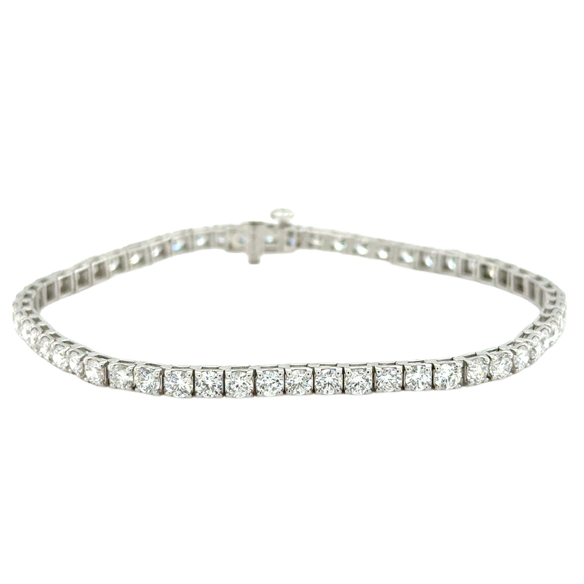 14K White Gold Lab-Grown Diamond Tennis Bracelet