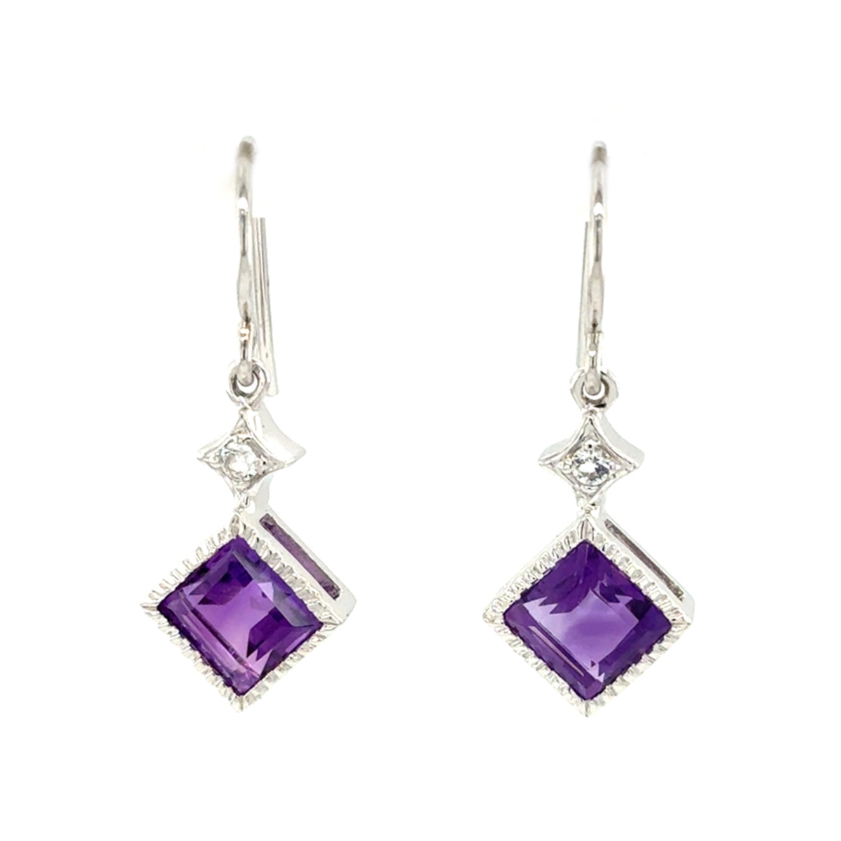 Sterling Silver Amethyst Earrings