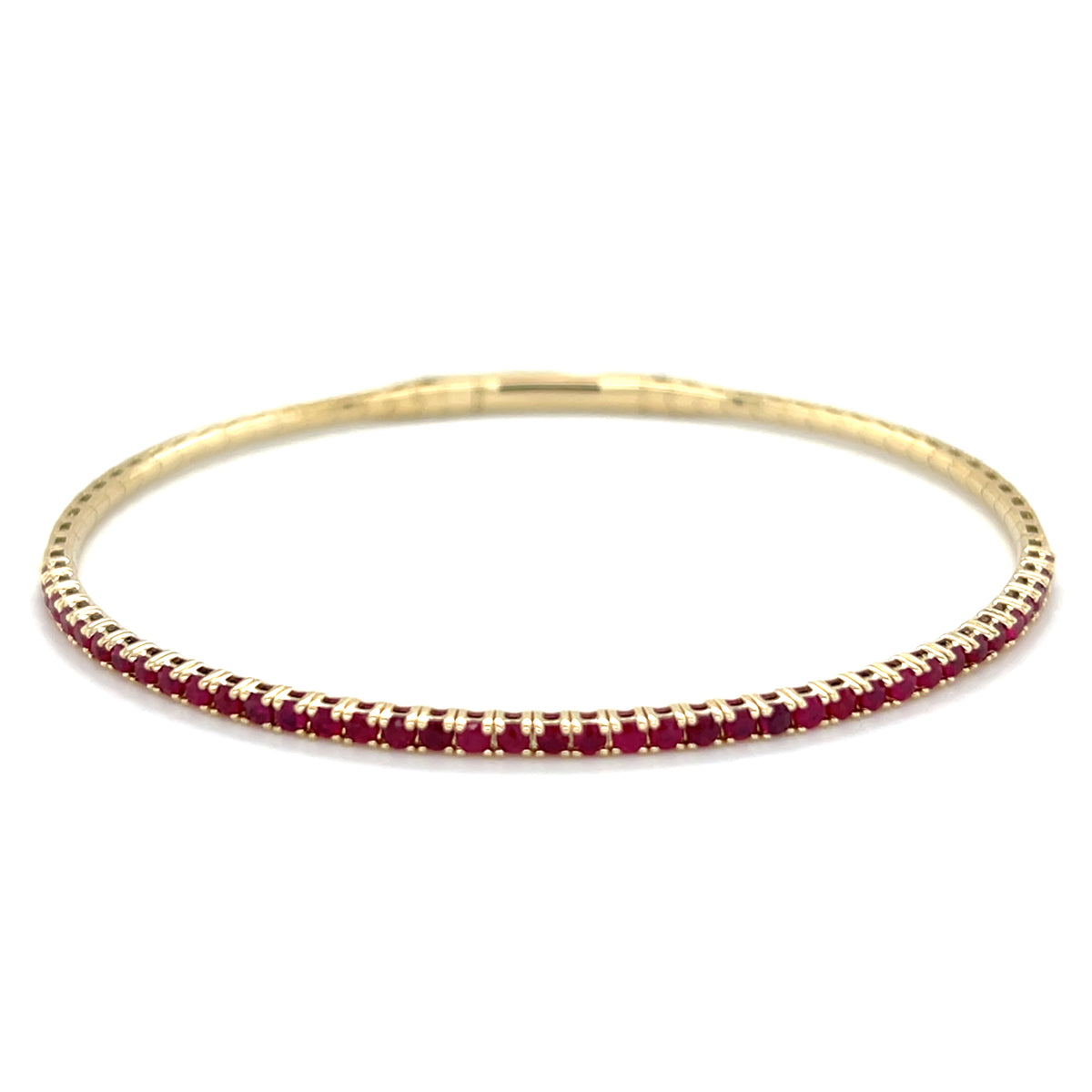Ruby And Diamond Flex Bangle Bracelet