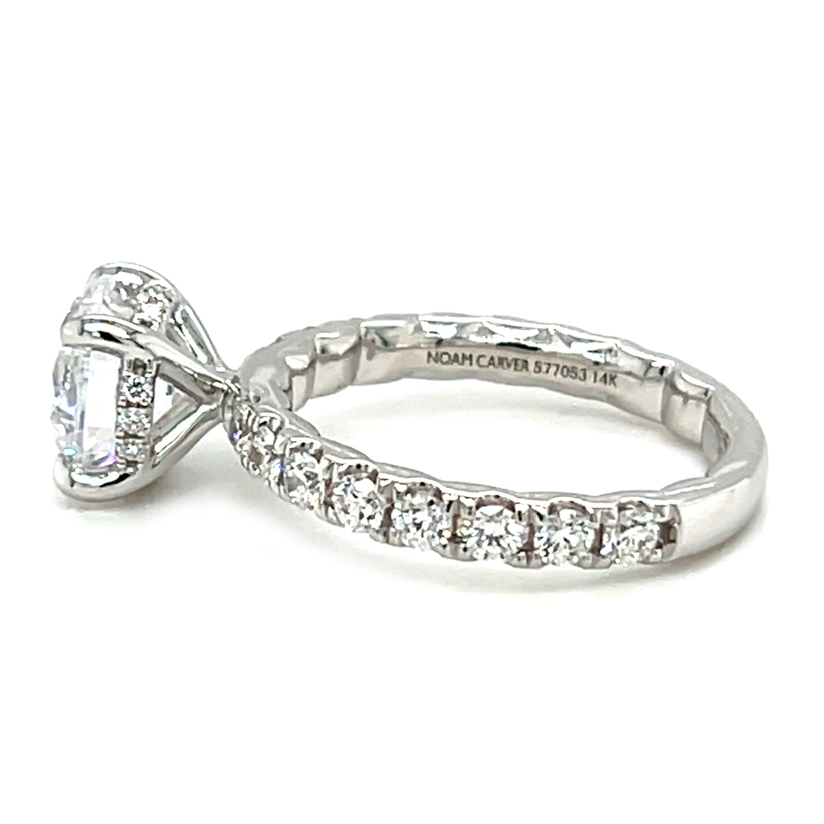 White 14 Karat Engagement Ring