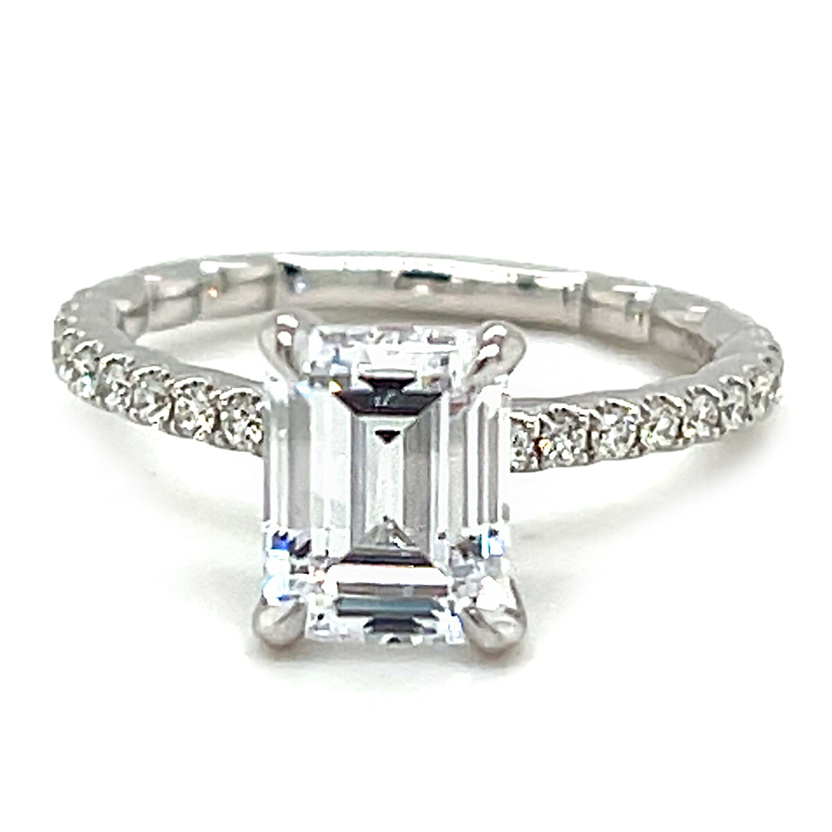 White 14 Karat Engagement Ring