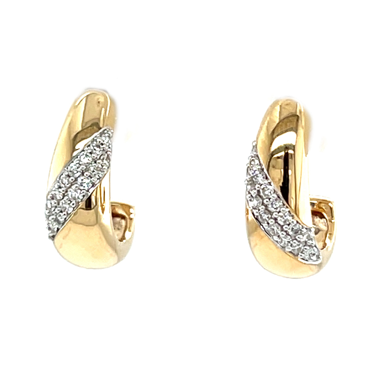 Yellow 10 Karat 0.21Cttw Small Hoop Earrings