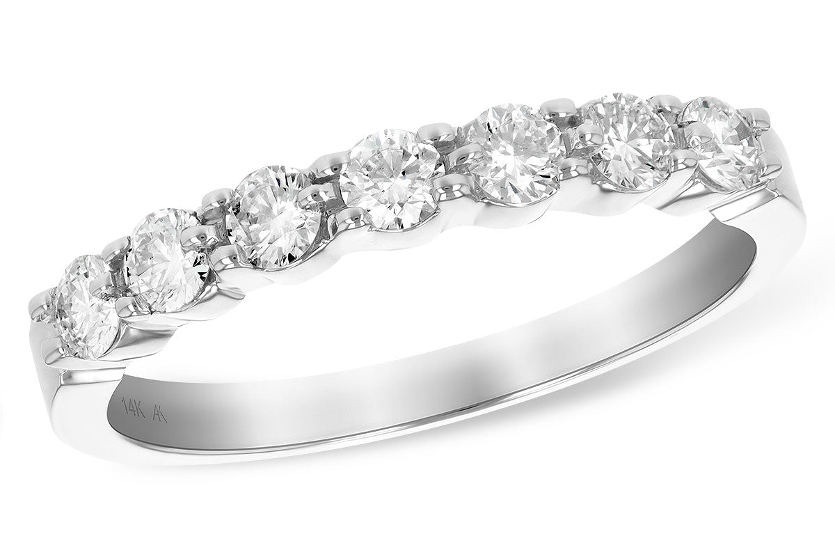 14k White Gold 7-Stone Diamond Band