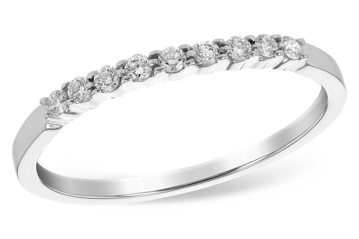 14k White Gold Diamond Band